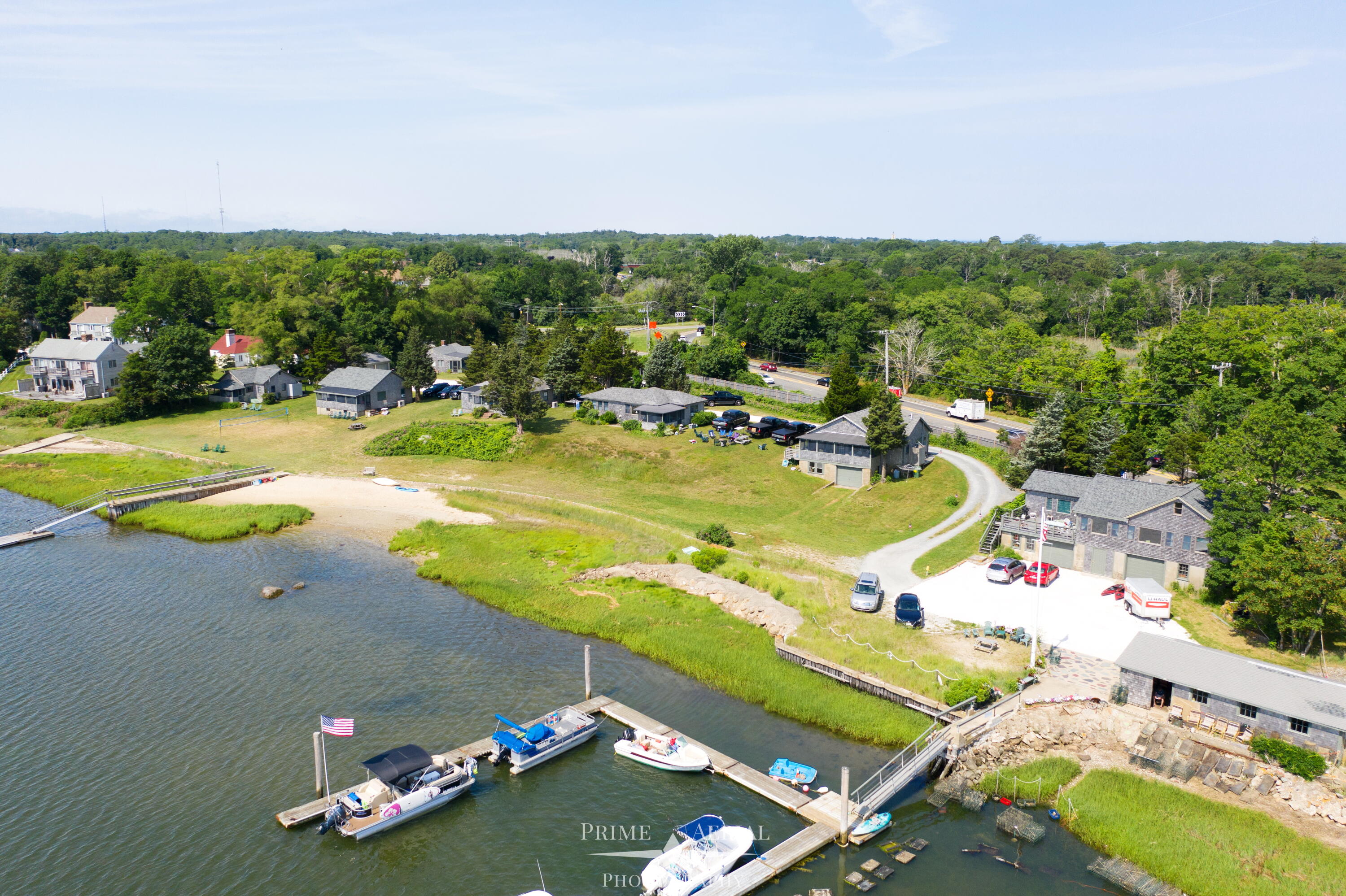 150 State Highway Eastham, MA 02642 - Photo 17 of 45 an aerial view of a house with swimming pool