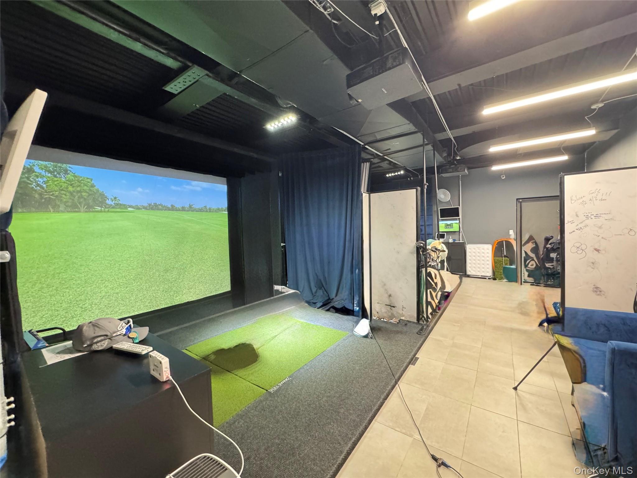 42-16 162nd Street Queens, NY 11358 - Photo 14 of 16 Rec room with golf simulator