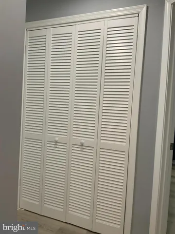 a view of a room that has a window