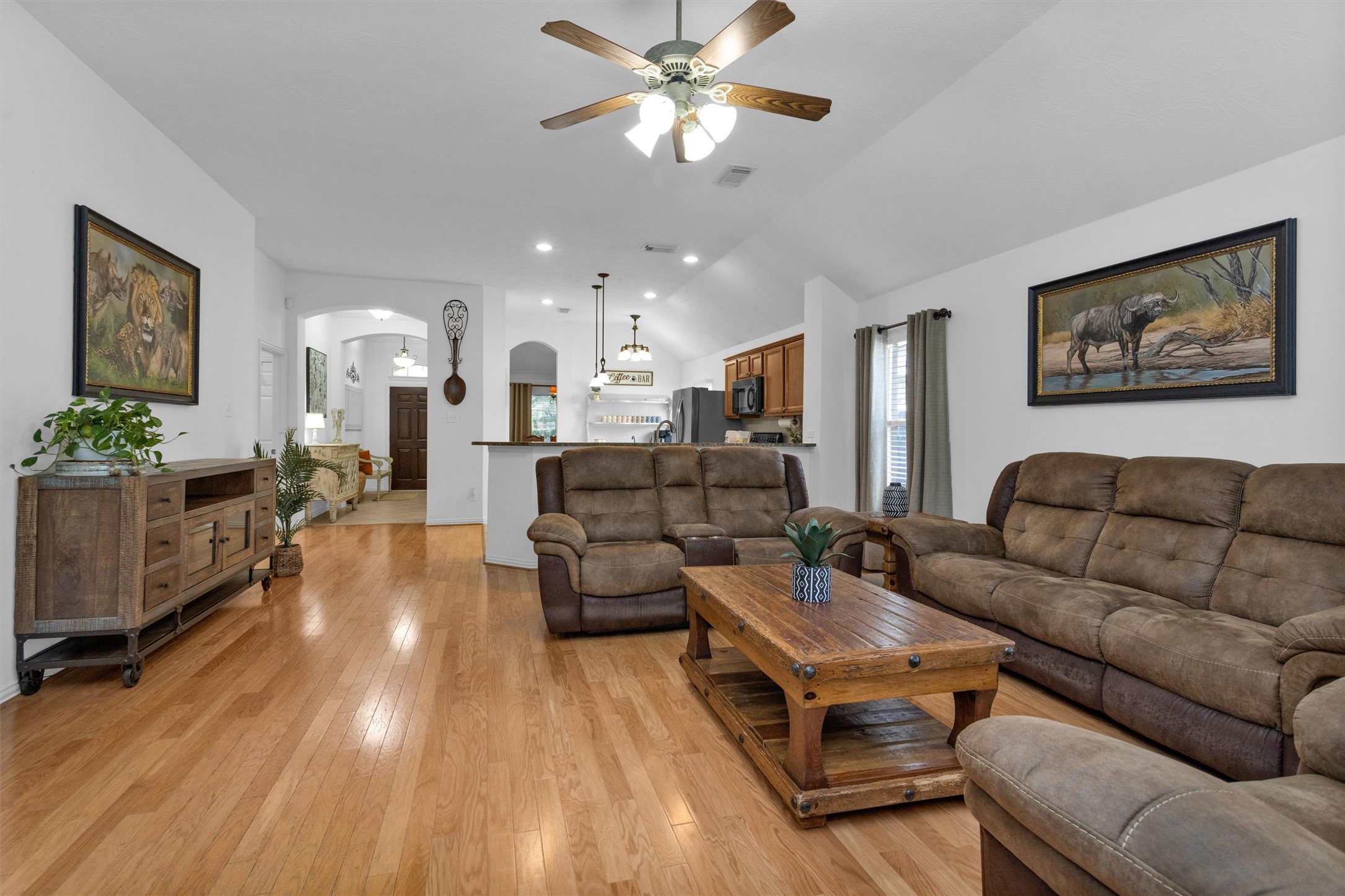 12310 West Elizabeth Shore Loop Cypress, TX 77433 - Photo 14 of 42 View from the living room towards the kitchen