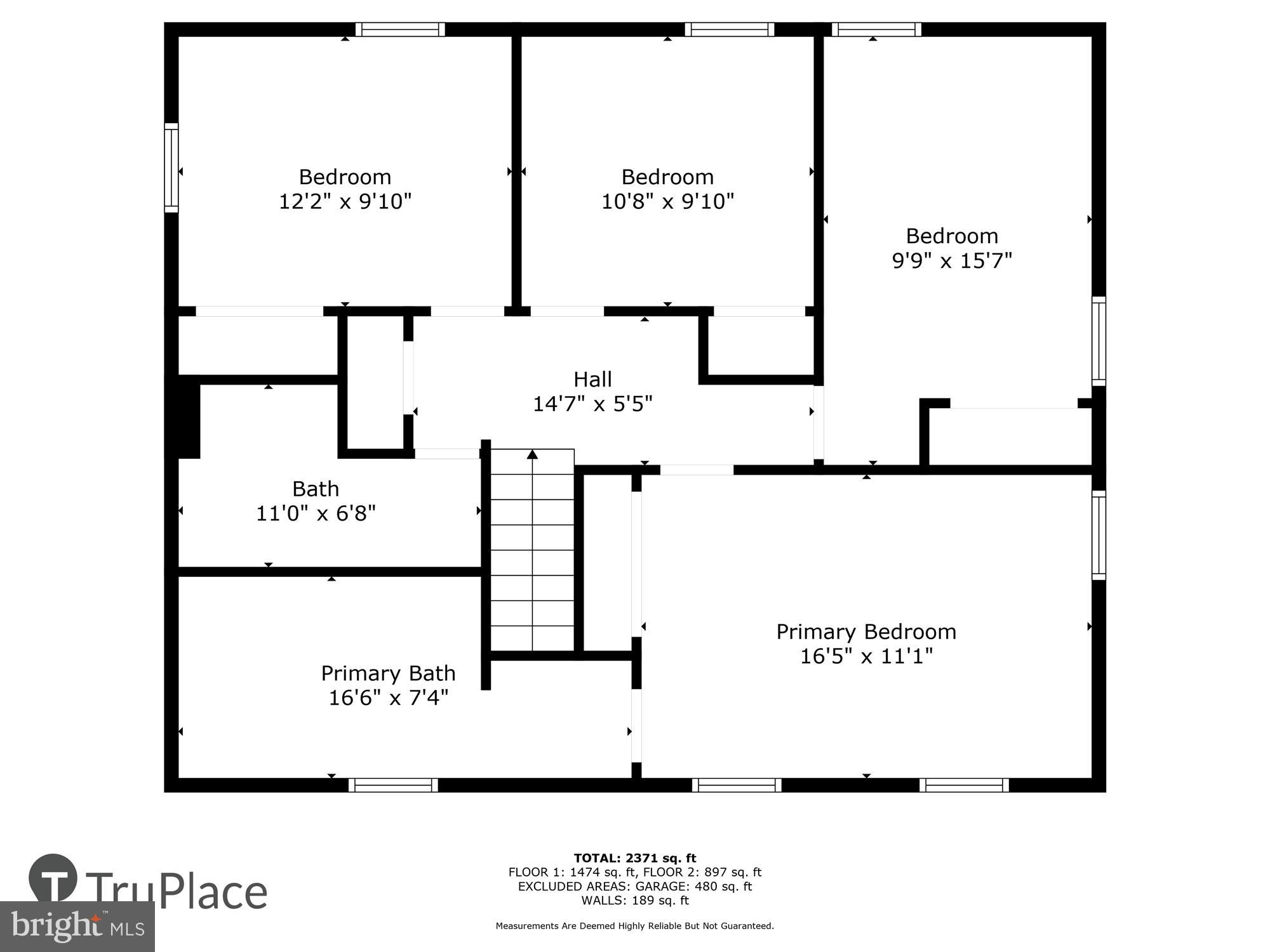 4219 High Ridge Road Haymarket, VA 20169 - Photo 55 of 55 Upper Level (labels & Measurements)