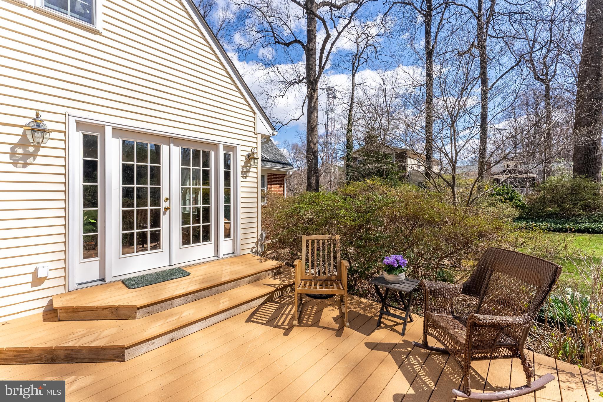 8901 Burke Road Burke, VA 22015 - Photo 16 of 63 a view of a patio with table and chairs and potted plants