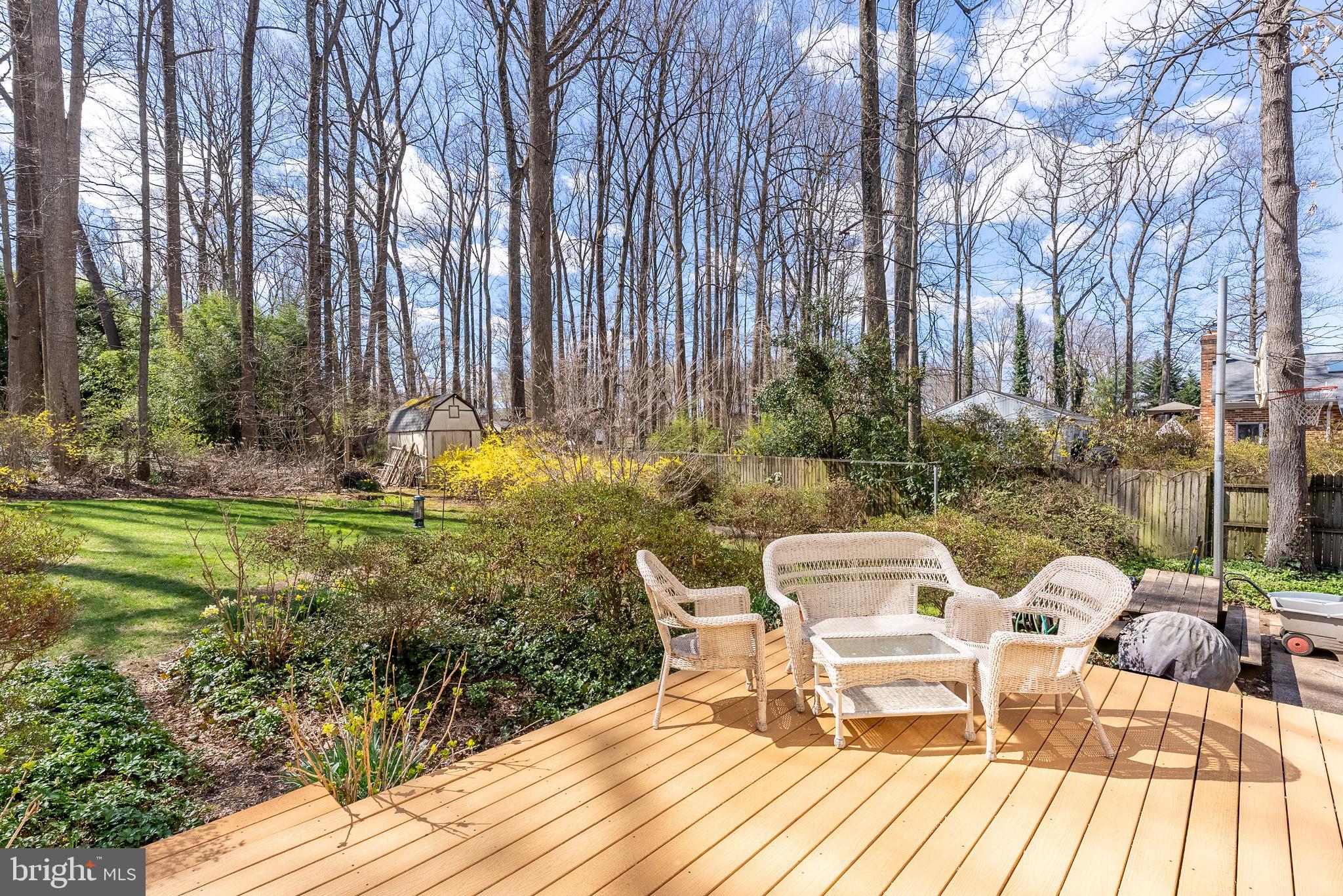 8901 Burke Road Burke, VA 22015 - Photo 17 of 63 a view of a chairs and table on the deck