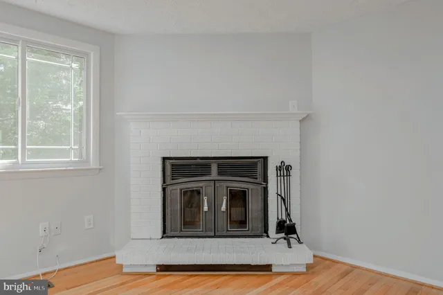a view of a livingroom with a fireplace
