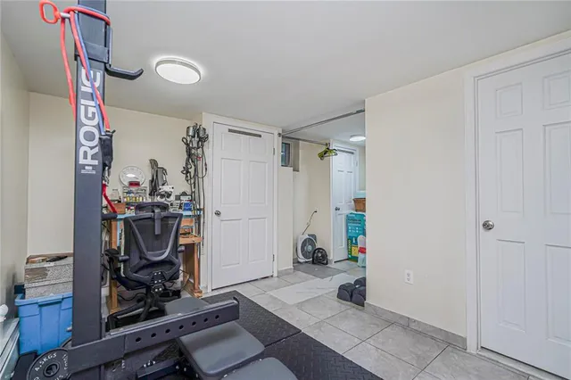 a view of a storage and utility room