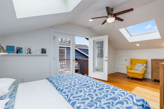 a view of balcony with furniture