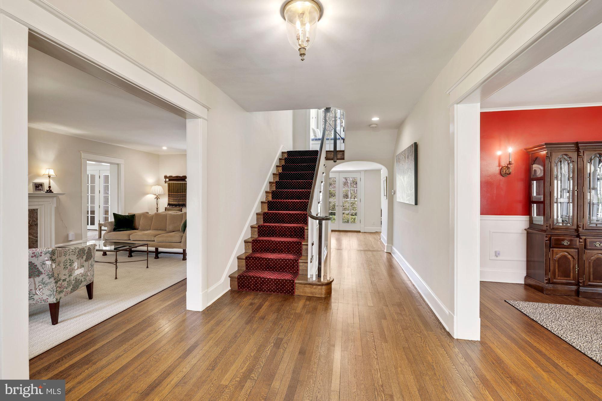 5804 Cedar Parkway Chevy Chase, MD 20815 - Photo 10 of 77 Front Entrance with Large Foyer Thru to Back Yard
