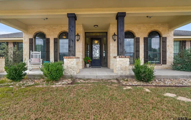 front view of a house with a porch