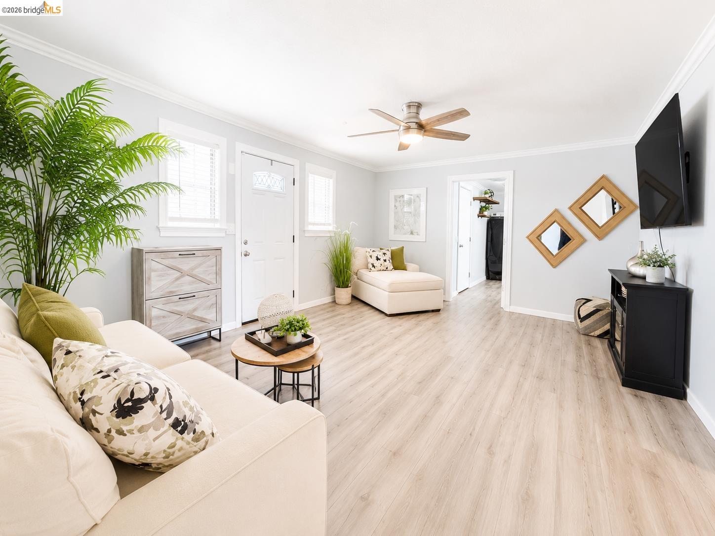 2191 East Cypress Road Oakley, CA 94561 - Photo 5 of 48 Spacious open-concept living area featuring light wood-finish flooring, recessed lighting, and a ceiling fan