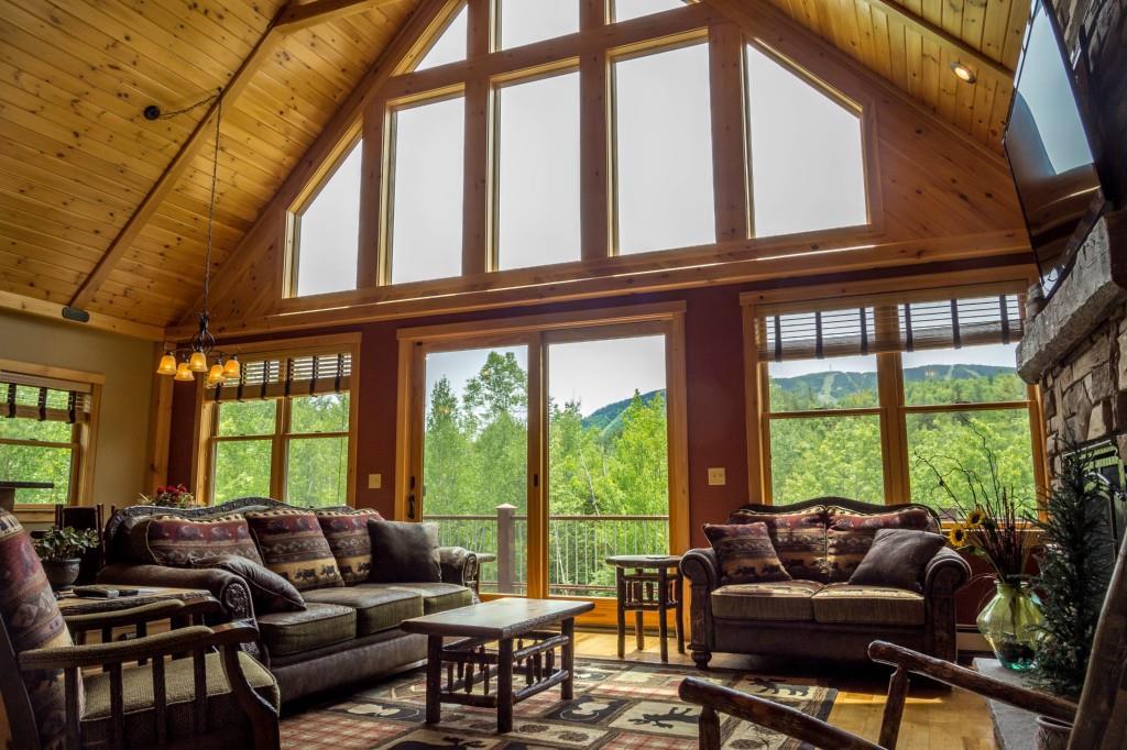 Vaulted ceiling and south/southwest...