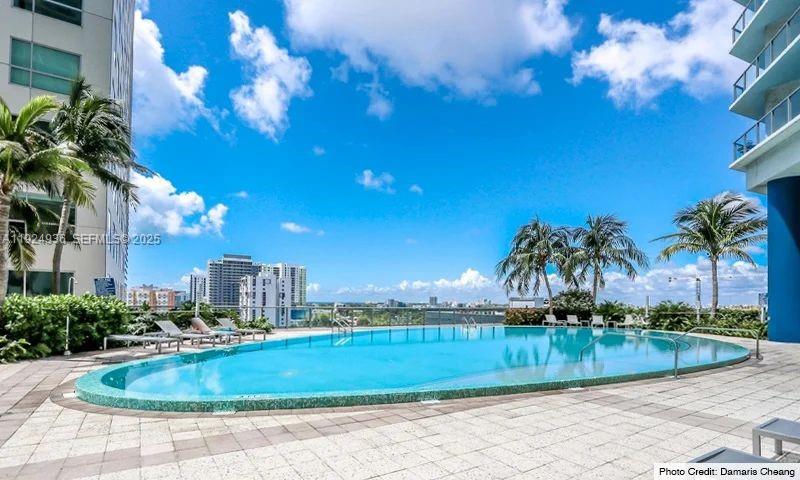 185 Southwest 7th Street, Unit 2014 Miami, FL 33130 - Photo 38 of 38 a view of a swimming pool with a yard
