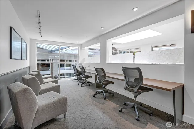 a view of a city with tall buildings