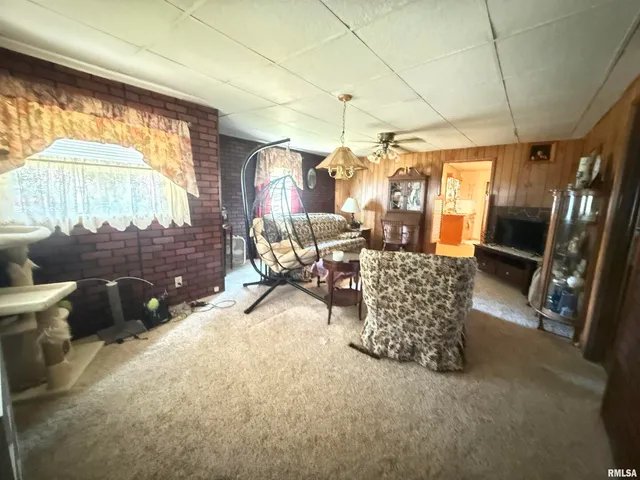 a room with furniture