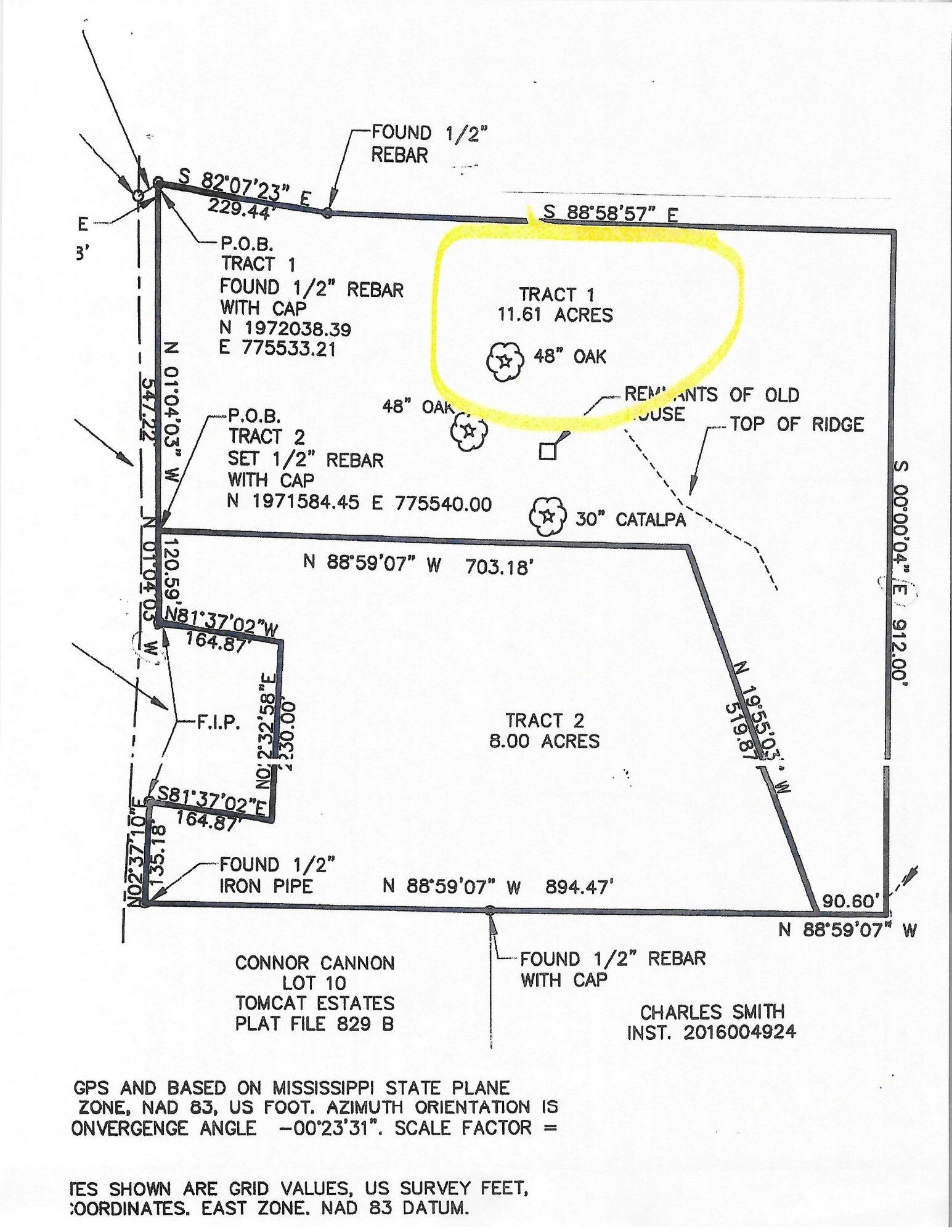 0 Wildcat Bottom Road Red Banks, MS 38661 - Photo 2 of 2 Survey map / technical document