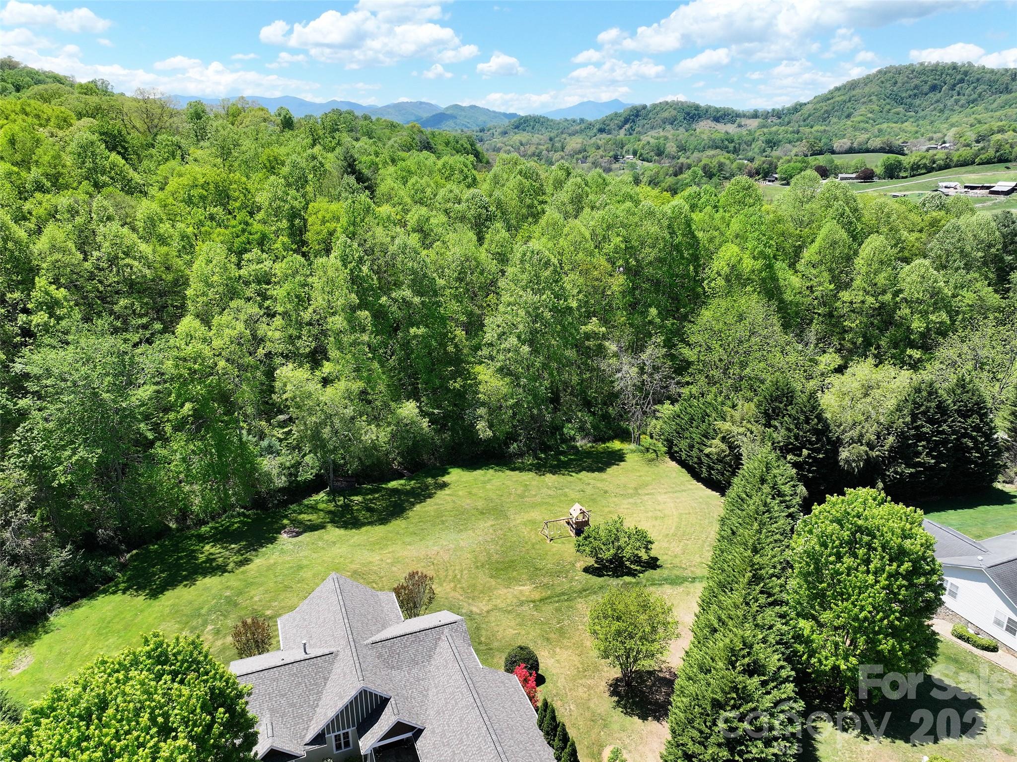 136 Mystic Way Canton, NC 28716 - Photo 7 of 10 an aerial view of residential house with outdoor space and street view