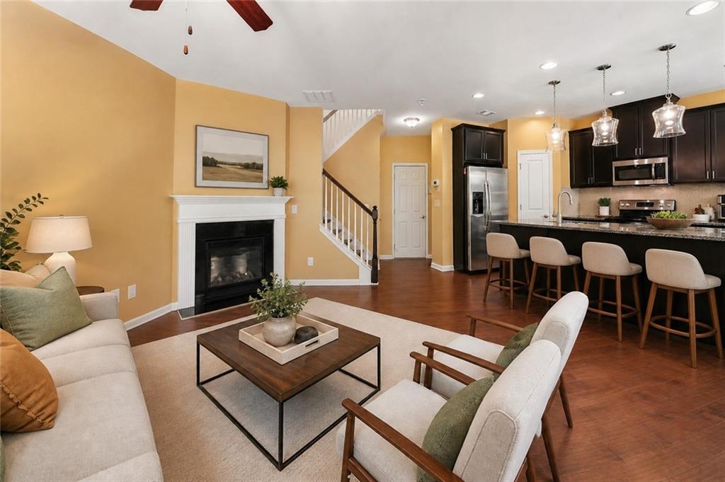 4037 Fireoak Drive Decatur, GA 30032 - Photo 3 of 13 a living room with furniture and a fireplace