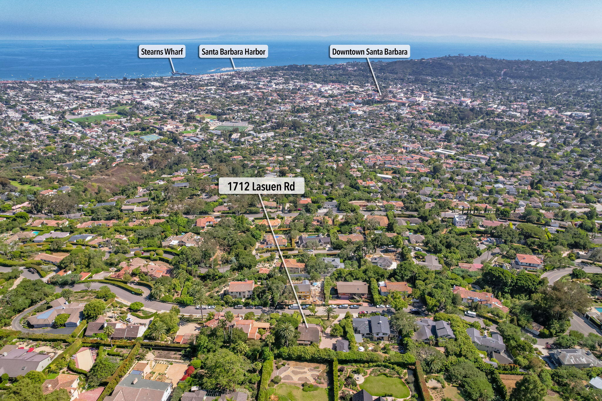 1712 Lasuen Road Santa Barbara, CA 93103 - Photo 1 of 36 a view of a city with an outdoor space