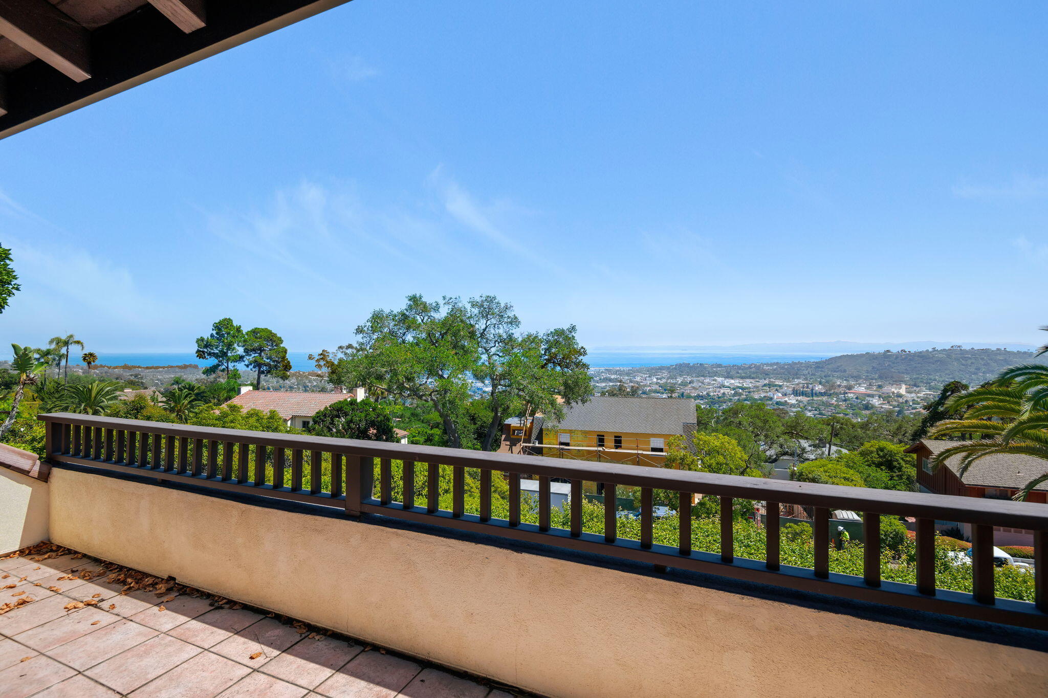 1712 Lasuen Road Santa Barbara, CA 93103 - Photo 20 of 36 a view of a balcony with wooden fence