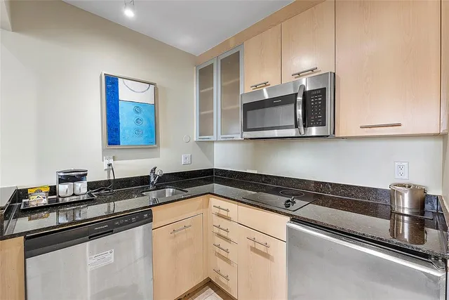 a view of a city with tall buildings