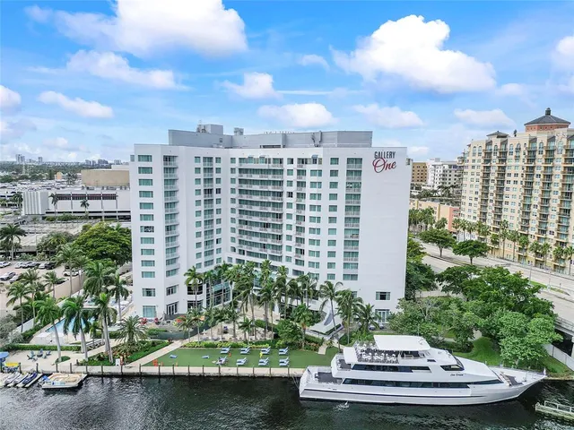 a city view with tall buildings