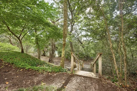 a view of an outdoor space with seating area