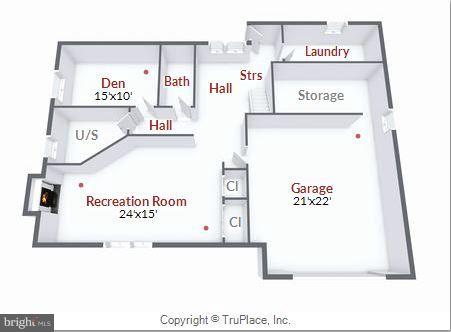 5021 Baltan Road Bethesda, MD 20816 - Photo 28 of 28 Lower Level Floorplan