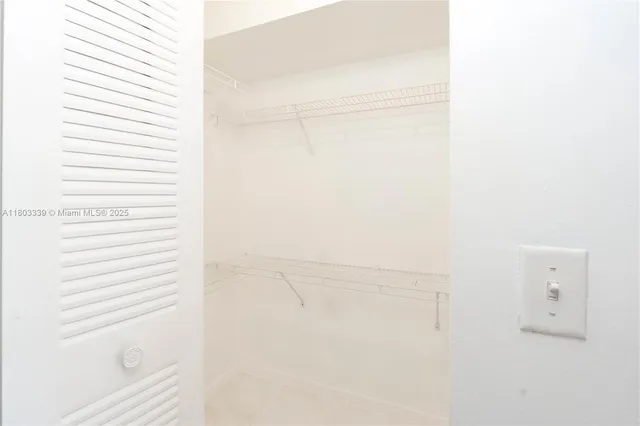 a close view of a closet