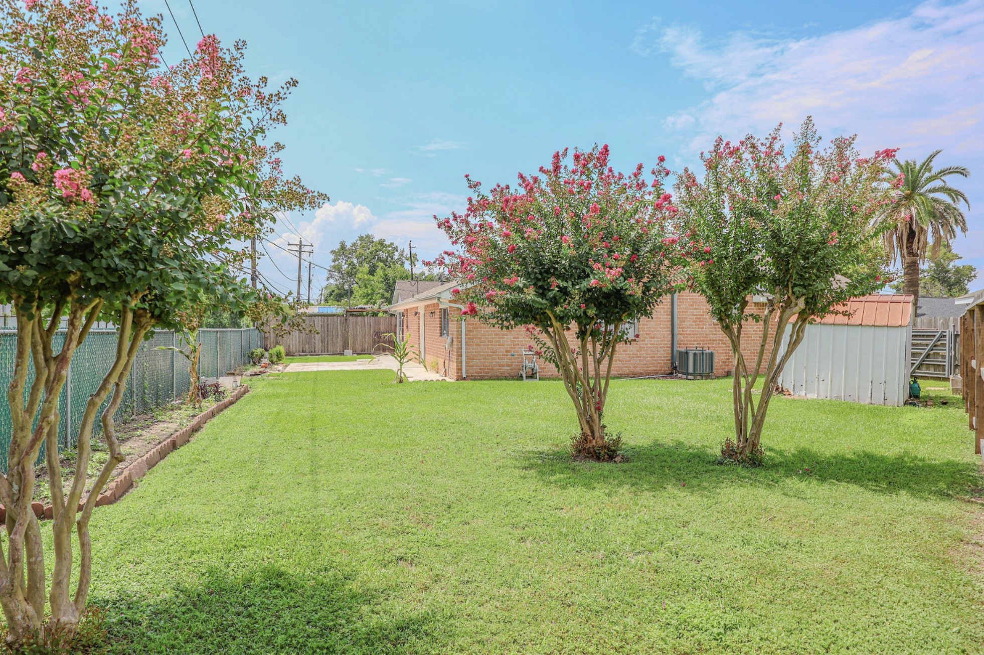 722 Canna Street Channelview, TX 77530 - Photo 10 of 10 a view of a garden with a tree
