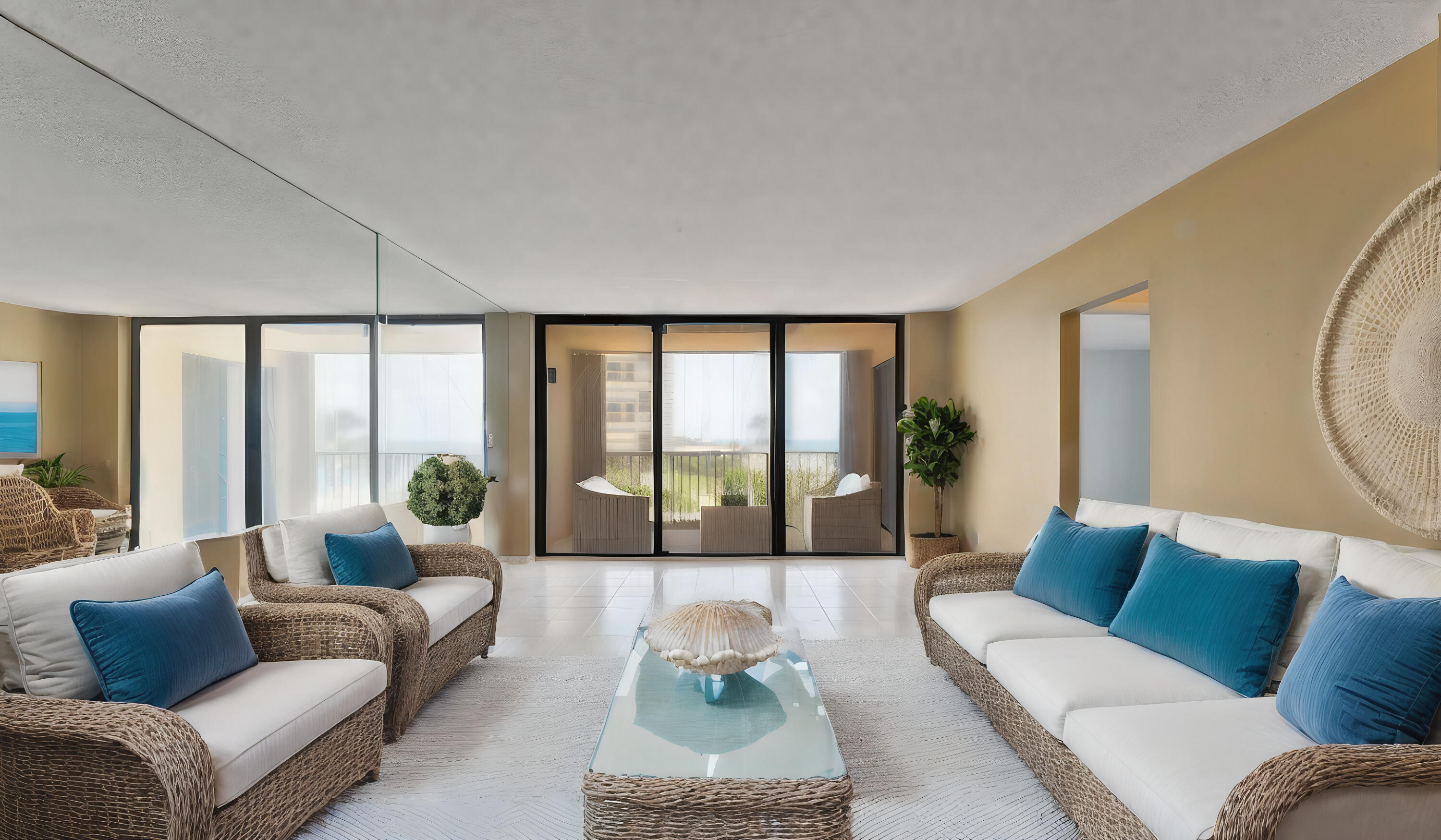 300 Ocean Trail Way, Unit 401 Jupiter, FL 33477 - Photo 4 of 41 a living room with furniture and a large window