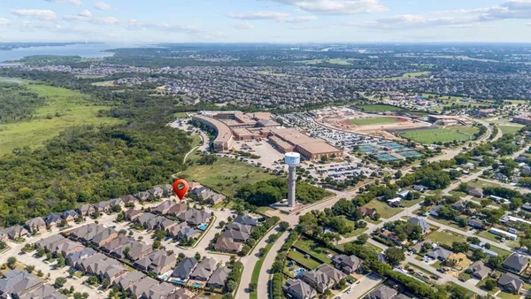 an aerial view of multiple house