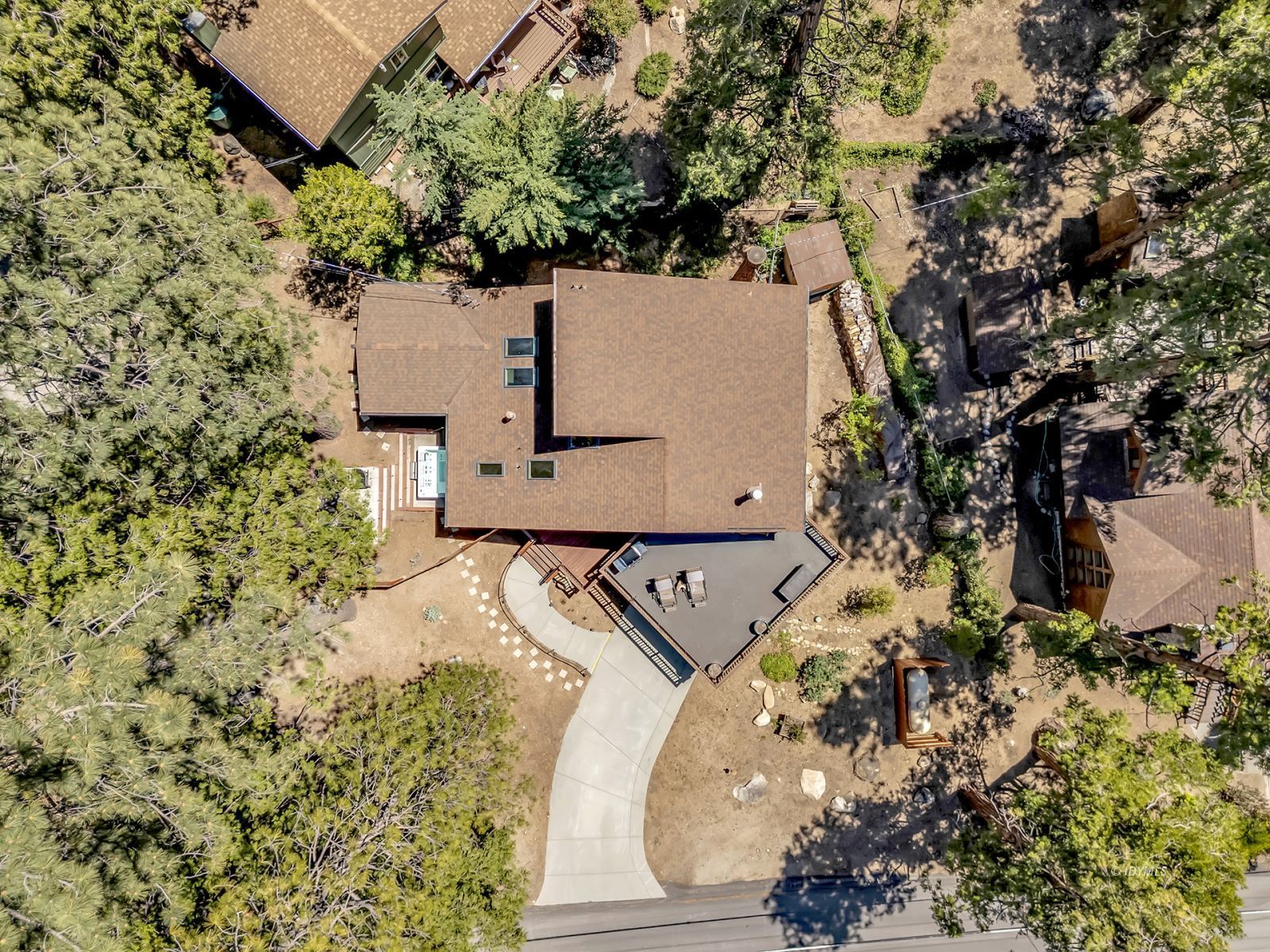 24924 Fern Valley Road Idyllwild, CA 92549 - Photo 2 of 72 an aerial view of a house with a yard