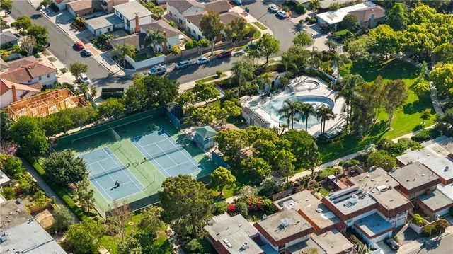 an aerial view of residential house with parking space