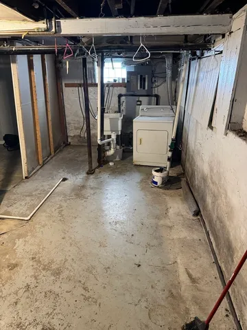 a view of storage and utility room