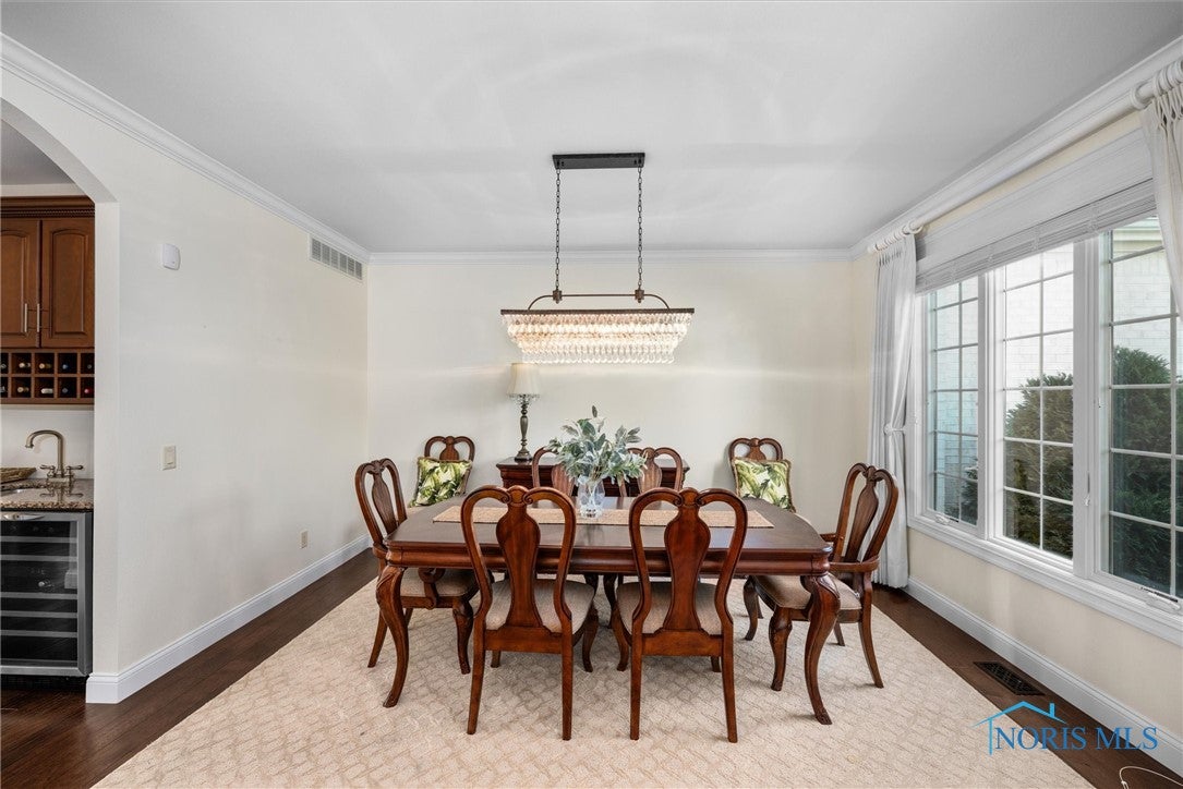 26006 Seminary Road Perrysburg, OH 43551 - Photo 5 of 40 Formal Dining Area with Brilliant Chandelier