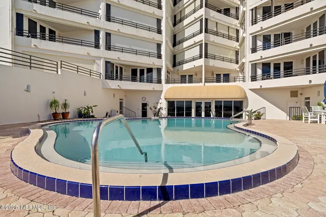 a view of a city and ocean view