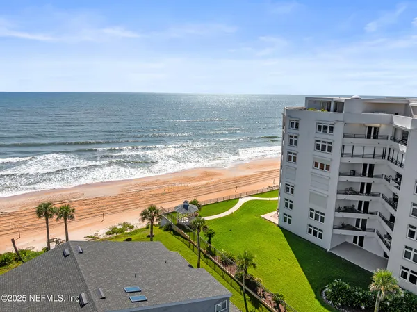 a view of a city and ocean view