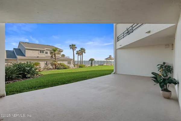 a view of building with yard