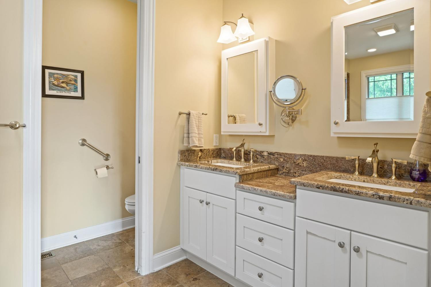 1435 Ridge Road Munster, IN 46321 - Photo 32 of 63 a bathroom with a granite countertop sink mirror and