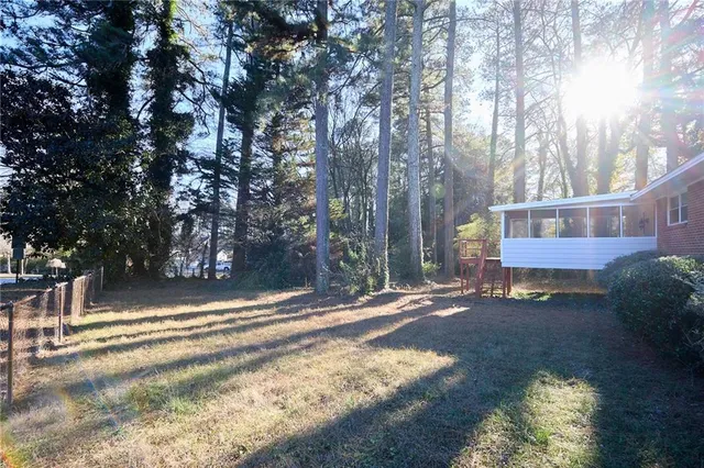 a view of street with trees