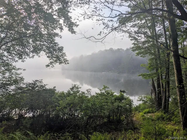a view of yard with green space and seating
