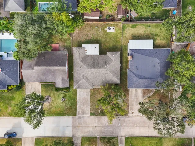 an aerial view of multiple house