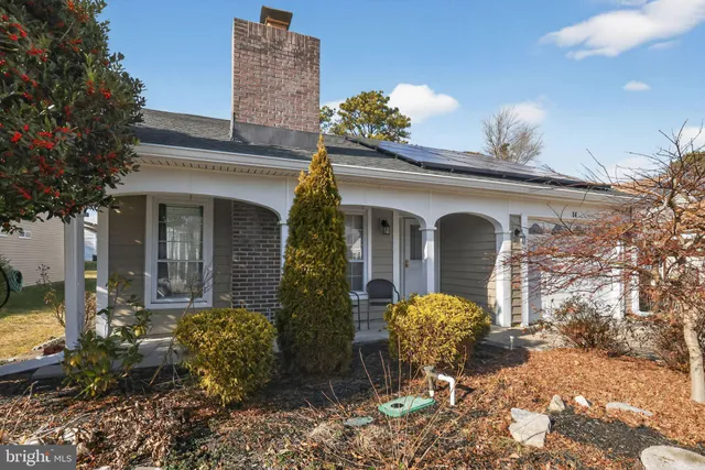 a front view of a house
