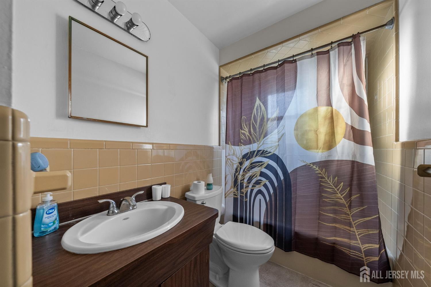 973 Ellis Parkway Edison, NJ 08820 - Photo 10 of 34 a bathroom with a sink a mirror and a toilet