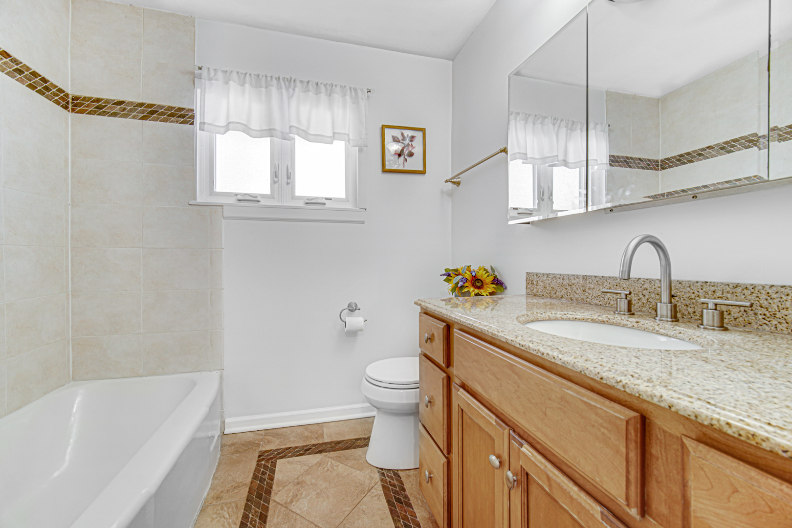 1855 North Happ Road Northbrook, IL 60062 - Photo 22 of 32 a bathroom with a sink a toilet and bathtub