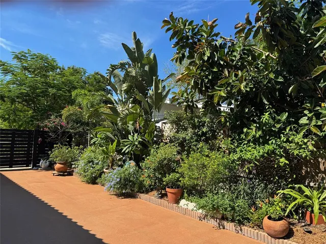 a view of a bench in the roof deck