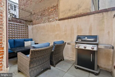 a view of outdoor space with seating area
