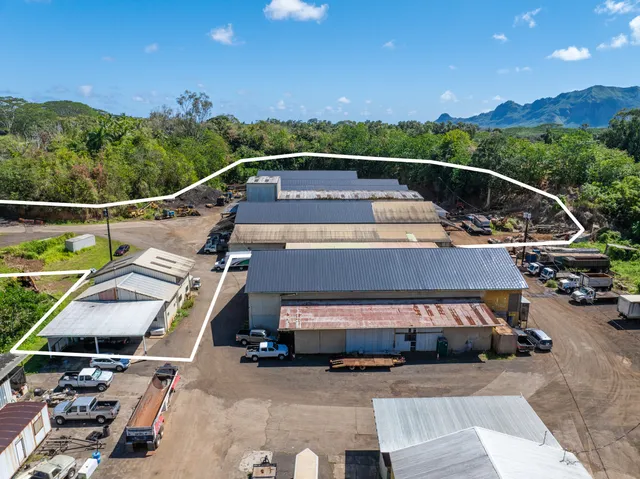 an outdoor view with patio