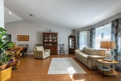 a living room with furniture and a couch