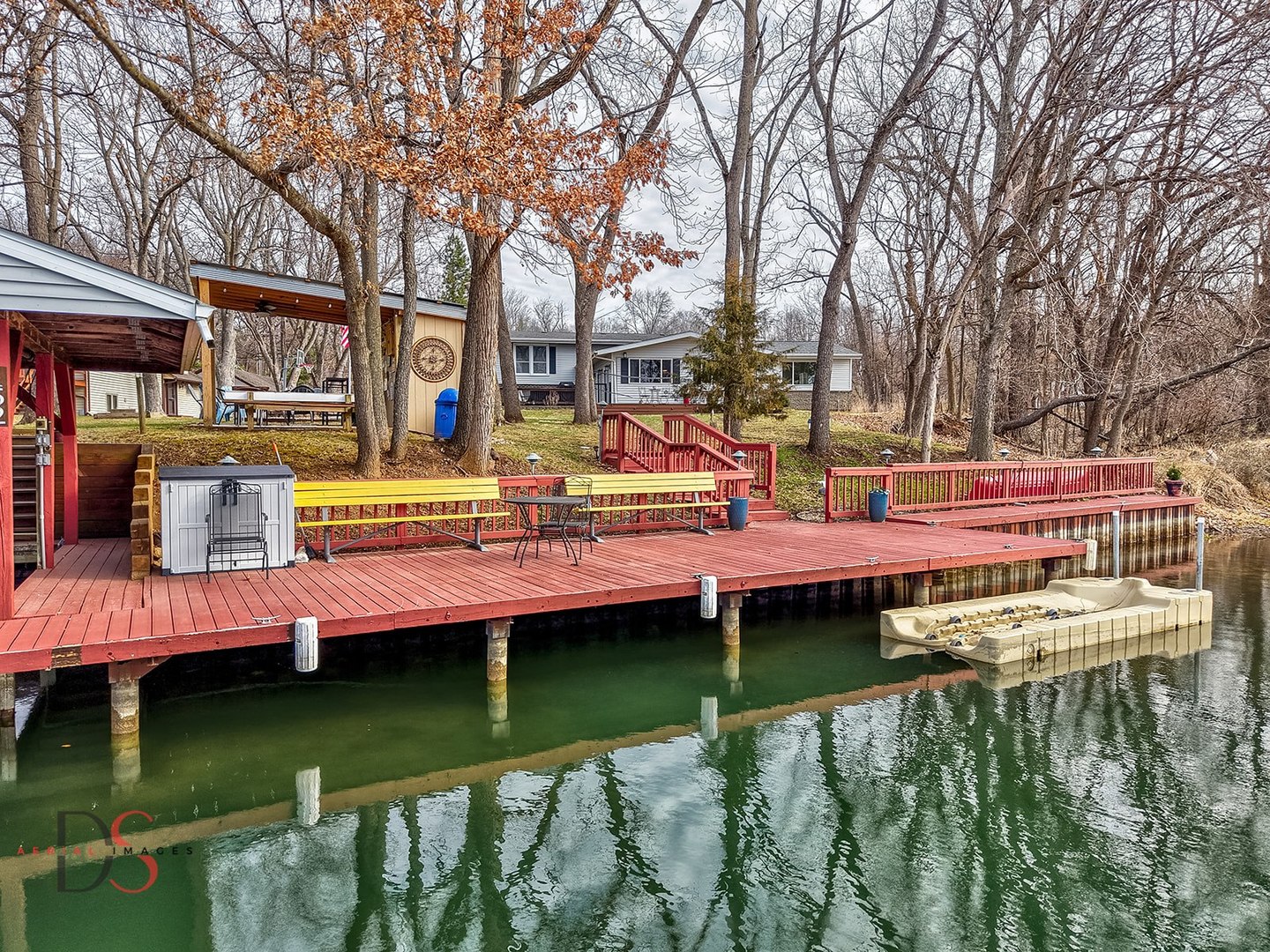 152 Beachview Court Varna, IL 61375 - Photo 39 of 46 a view of swimming pool with outdoor seating and lake view