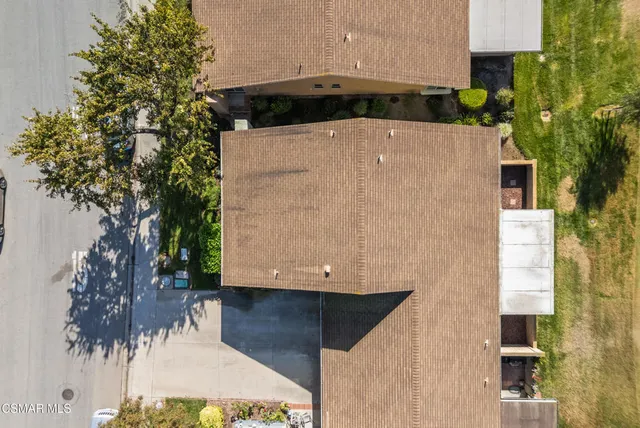 a view of backyard with green space